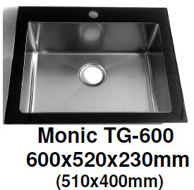 Monic TG-600 & TG-860 Tempered Glass Kitchen Sink - Domaco