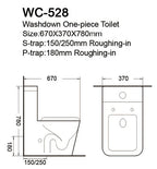 Tiara 528 1-Piece Toilet Bowl  (33800)<br>*Contact us for best price - Domaco
