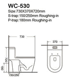 MAGNUM 530PP 1-Piece Toilet Bowl (25800)<br>*Contact us for best price - Domaco