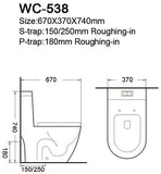 Tiara 538 1-Piece Toilet Bowl domaco.com.sg