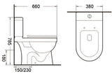 MAGNUM 268 S-Trap (22800) & P-Trap (22800) 2-Piece Toilet Bowl<br>*Contact us for best price - Domaco