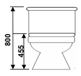 Baron W203A 2-Piece Toilet Bowl  (12800)<br>*Contact us for best price - Domaco