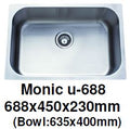 Monic-U-688 Kitchen Sink - Undermount Single Bowl - Domaco