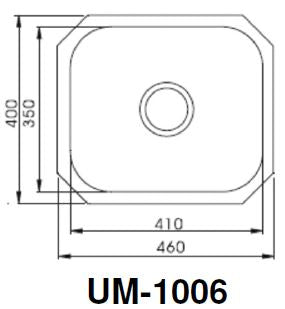 ENGLEFIELD UM-1006 0.9mm Handmade S/Steel Undermount Kitchen Sink - Domaco