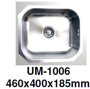 ENGLEFIELD UM-1006 0.9mm Handmade S/Steel Undermount Kitchen Sink - Domaco