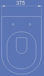 Velin V8005 Wall Hung WC For Concealed Tank - Domaco