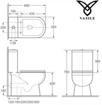 Vasile V338 Toilet Bowl Domaco.com.sg