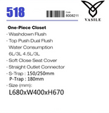 Vasile V518 1-Piece Toilet Bowl domaco.com.sg
