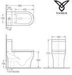 Vasile V519 1-Piece Toilet Bowl domaco.com.sg