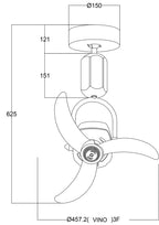 Fanco Vino 18" DC Wall/Ceiling Fan with Remote Domaco.com.sg