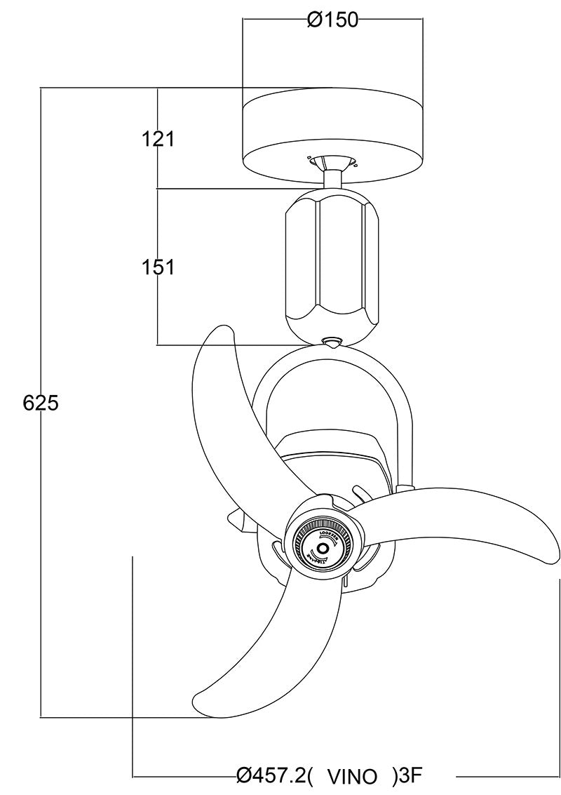 Fanco Vino 18" DC Wall/Ceiling Fan with Remote Domaco.com.sg