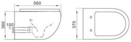 ARINO WC-CAPRIO/WH Caprio Wall-Hung WC - Domaco
