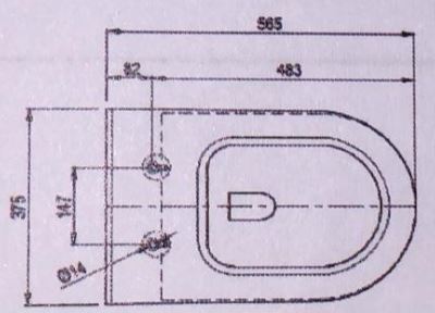 ARINO WC-CAPRIO/WH Caprio Wall-Hung WC - Domaco
