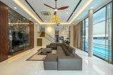 Efenz Downrod DC-Eco Ceiling Fan with 22W Samsung Dimmable LED Light Kit And Remote domaco.com.sg