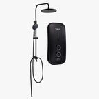 Rubine RWH-3388 in Matt Black White or Full Black Edition Instant Water Heater With DC Water Booster Pump & Rain Shower domaco.com.sg