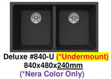 CARYSIL Deluxe #840-U Undermount Granite Kitchen Sink (33800) *Contact us for best price - Domaco