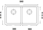 CARYSIL Deluxe #840-U Undermount Granite Kitchen Sink (33800) *Contact us for best price - Domaco