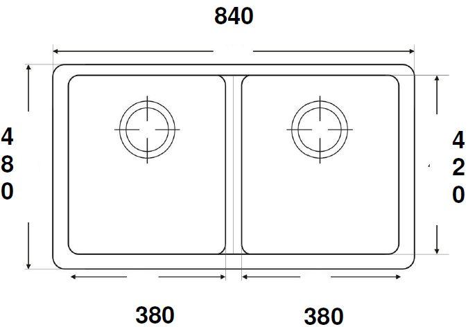 CARYSIL Deluxe #840-U Undermount Granite Kitchen Sink (33800) *Contact us for best price - Domaco