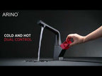 Arino T-5501 Matt Black Pull Out Kitchen Sink Mixer Tap domaco.com.sg