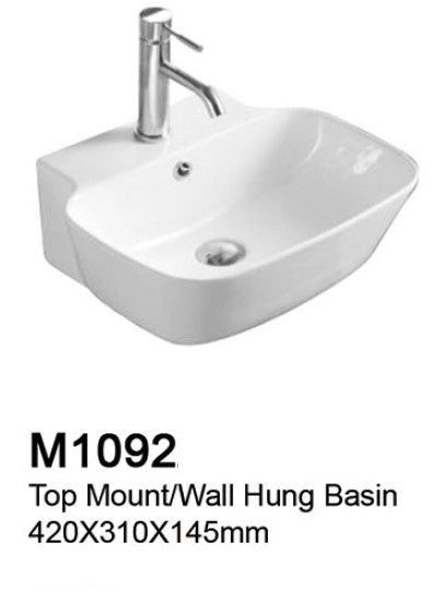 TIARA M1092 BASIN (6800) *Contact us for best price - Domaco