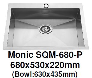 Monic SQM-680 & 680-P Kitchen Sink - Domaco