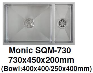 Monic SQM-730 & 730-D Kitchen Sink - Domaco